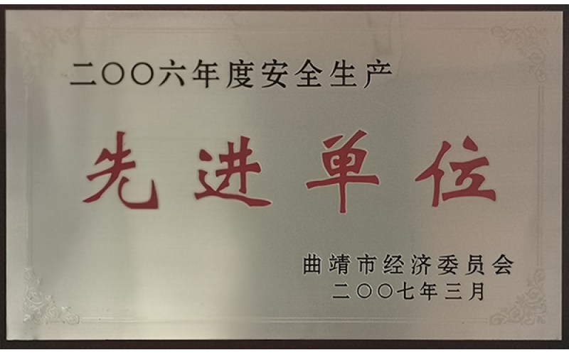 2006年度先进单位